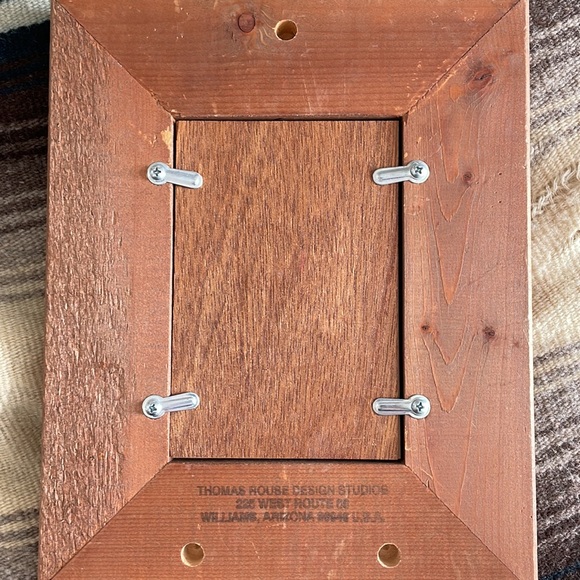 Branded Wood Frame w/ Barbed Wire - Picture 3 of 7